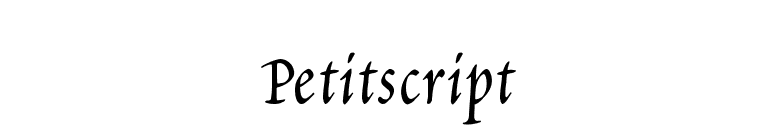 Petitscript font preview