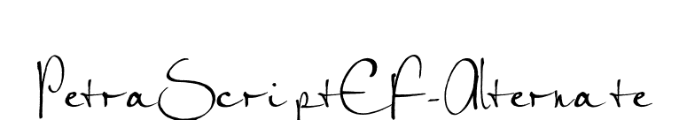 PetraScriptEF-Alternate font preview
