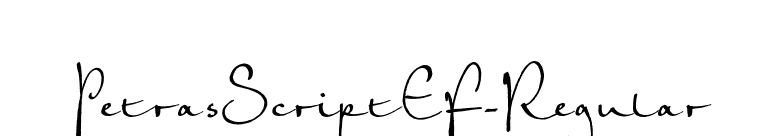 PetrasScriptEF-Regular font preview