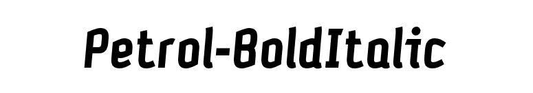 Petrol-BoldItalic font preview