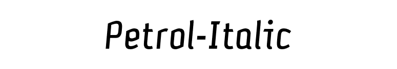 Petrol-Italic font preview