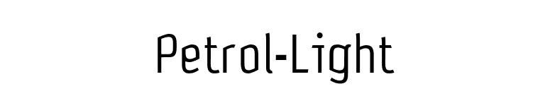 Petrol-Light font preview