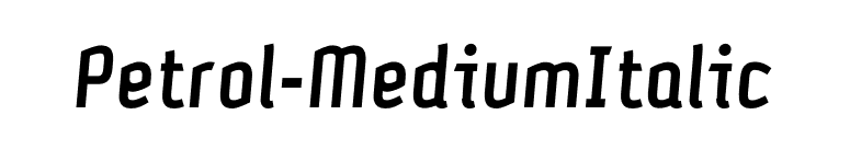 Petrol-MediumItalic font preview