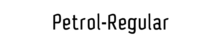 Petrol-Regular font preview