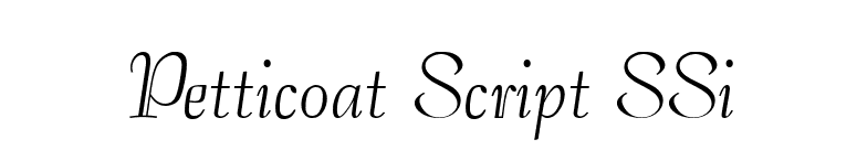 Petticoat Script SSi font preview