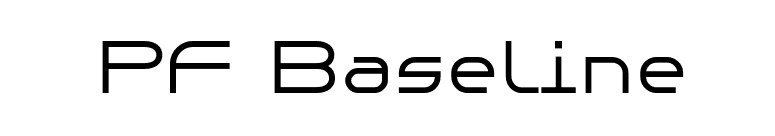 PF Baseline font preview