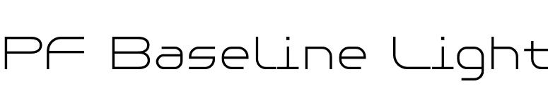 PF Baseline Light font preview