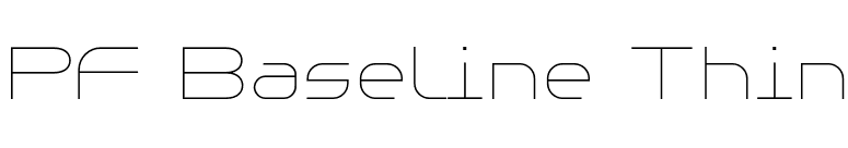 PF Baseline Thin font preview