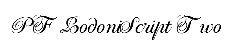PF BodoniScript Two font preview