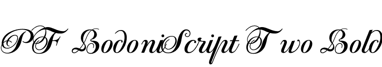 PF BodoniScript Two Bold font preview