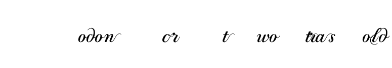 PF BodoniScript Two Xtras Bold font preview
