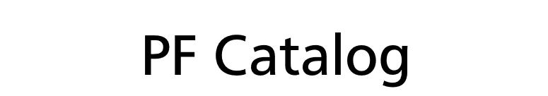 PF Catalog font preview