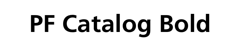 PF Catalog Bold font preview