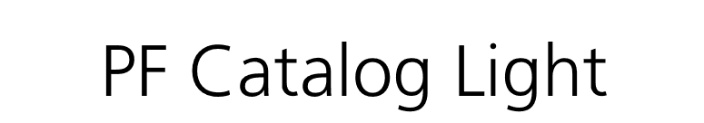 PF Catalog Light font preview