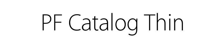 PF Catalog Thin font preview