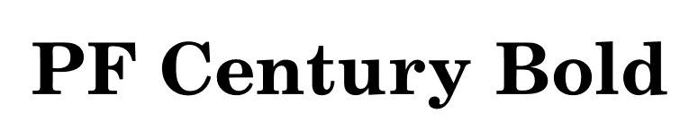 PF Century Bold font preview