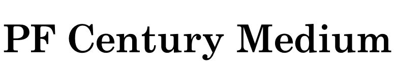 PF Century Medium font preview
