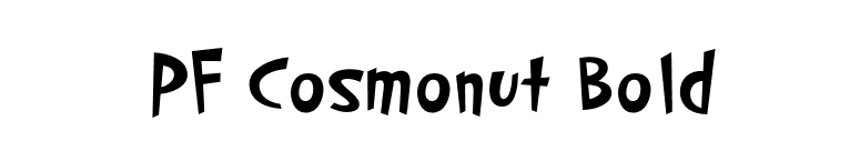 PF Cosmonut Bold font preview