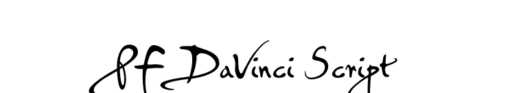PF DaVinci Script font preview