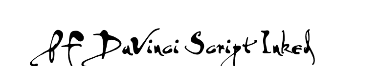 PF DaVinci Script Inked font preview