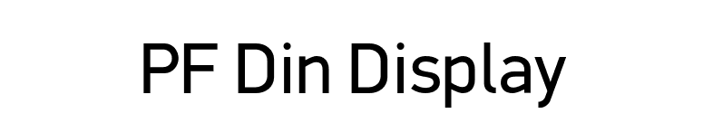 PF Din Display font preview
