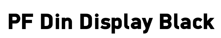 PF Din Display Black font preview
