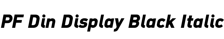PF Din Display Black Italic font preview