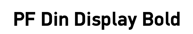 PF Din Display Bold font preview