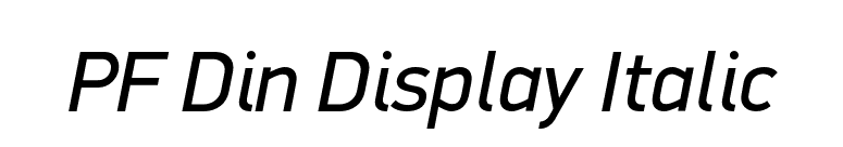 PF Din Display Italic font preview