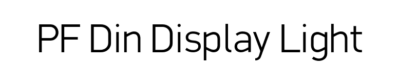 PF Din Display Light font preview