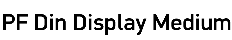 PF Din Display Medium font preview