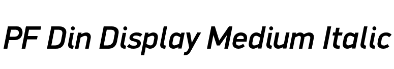 PF Din Display Medium Italic font preview