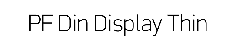 PF Din Display Thin font preview