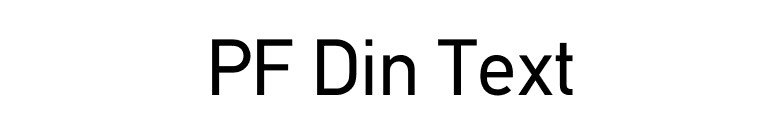 PF Din Text font preview