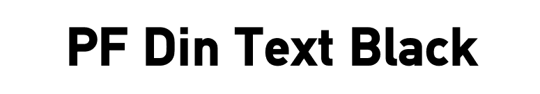 PF Din Text Black font preview