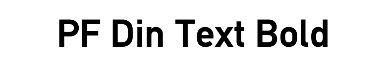 PF Din Text Bold font preview