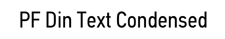 PF Din Text Condensed font preview