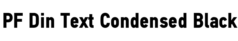 PF Din Text Condensed Black font preview