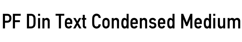 PF Din Text Condensed Medium font preview