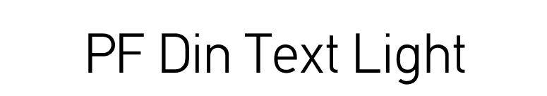 PF Din Text Light font preview
