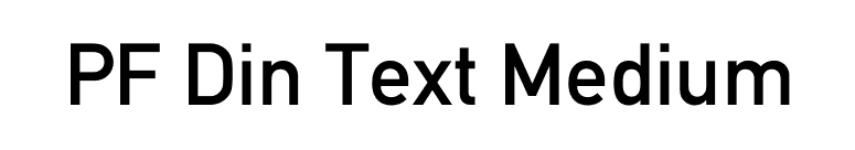 PF Din Text Medium font preview