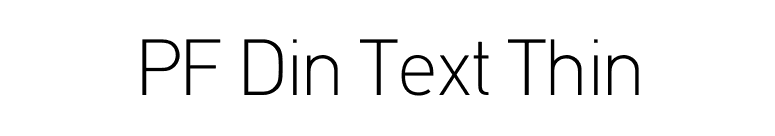 PF Din Text Thin font preview