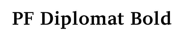 PF Diplomat Bold font preview