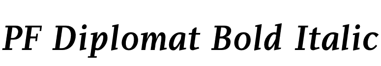 PF Diplomat Bold Italic font preview