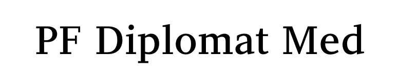 PF Diplomat Med font preview