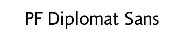 PF Diplomat Sans font preview
