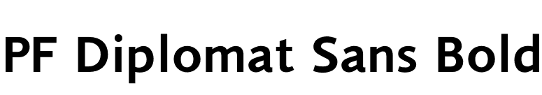 PF Diplomat Sans Bold font preview