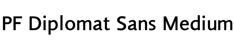 PF Diplomat Sans Medium font preview