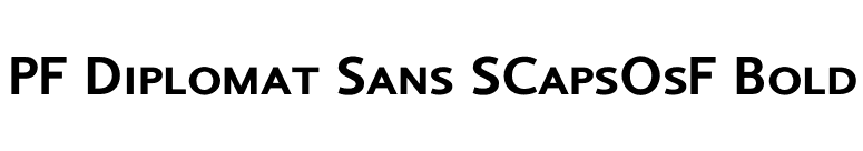 PF Diplomat Sans SCapsOsF Bold font preview