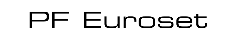 PF Euroset font preview